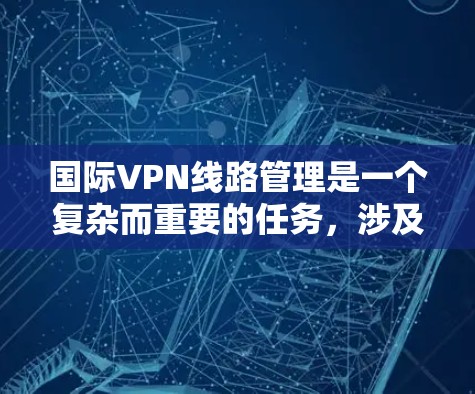 国际VPN线路管理是一个复杂而重要的任务，涉及多个方面的考量。以下是对国际VPN线路管理的详细分析和总结